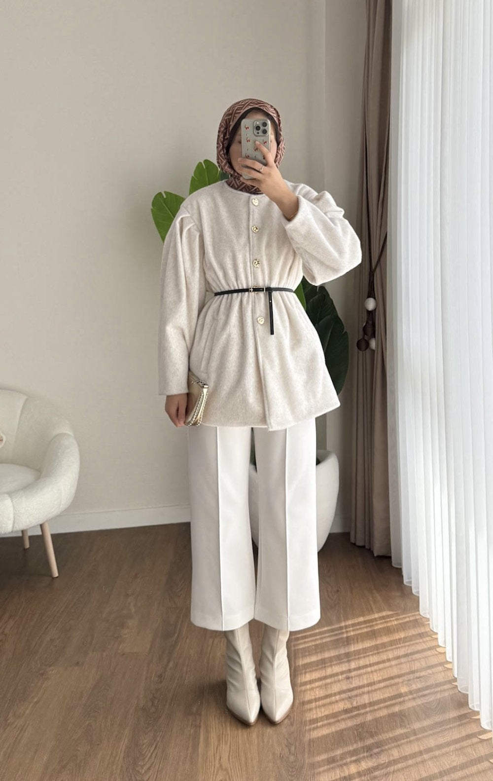 Button Fur Coat
