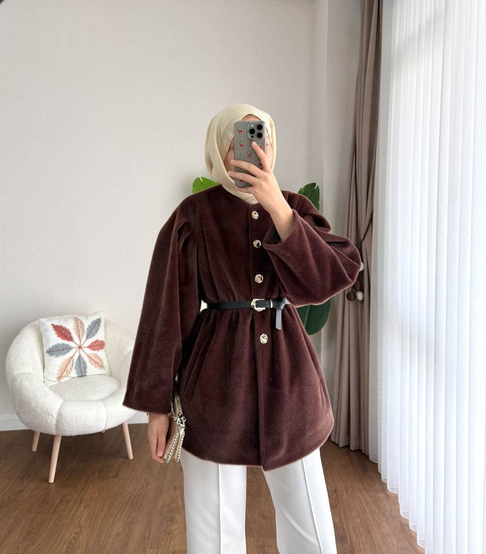 Button Fur Coat