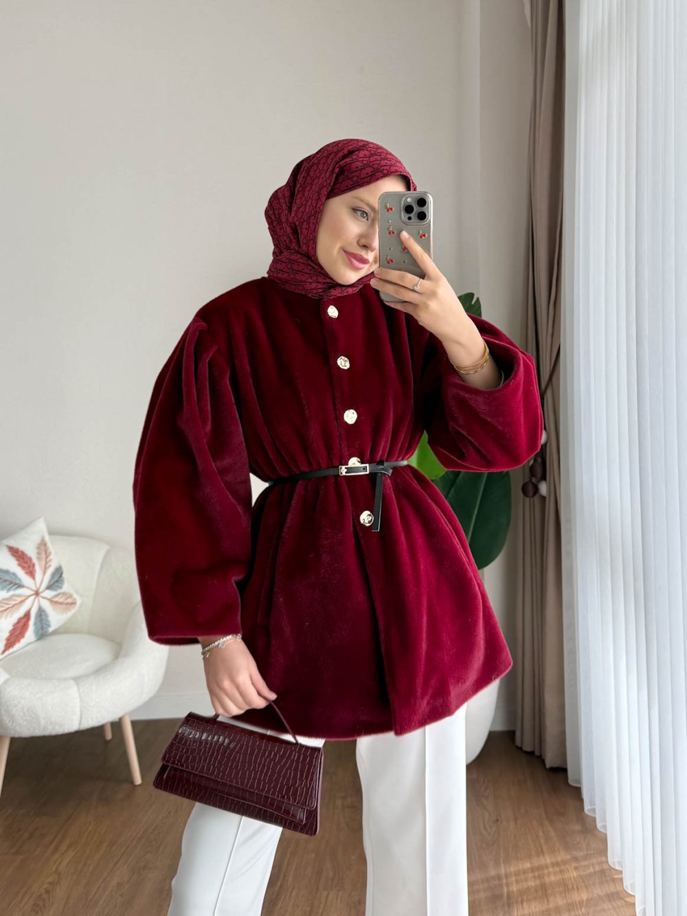 Button Fur Coat