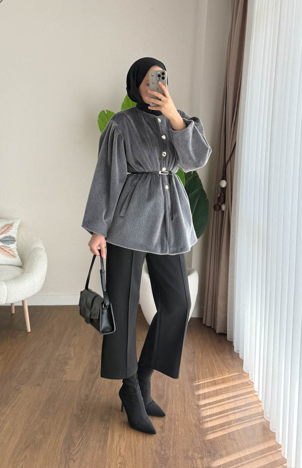 Button Fur Coat
