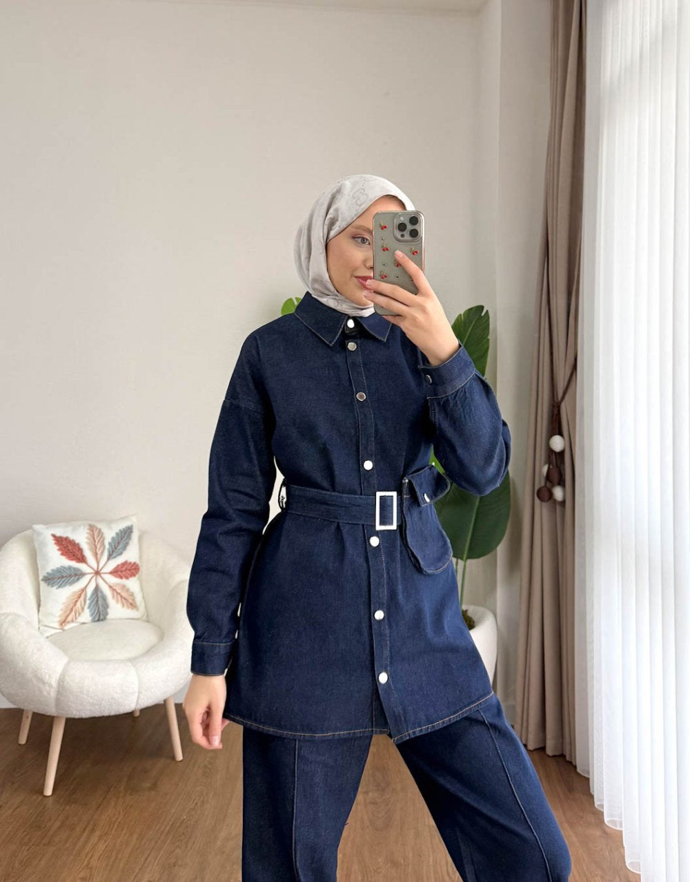 Jeans Belted Set