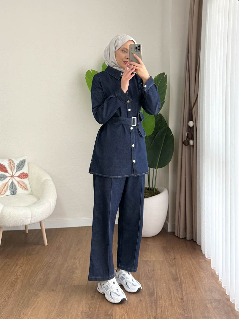 Jeans Belted Set