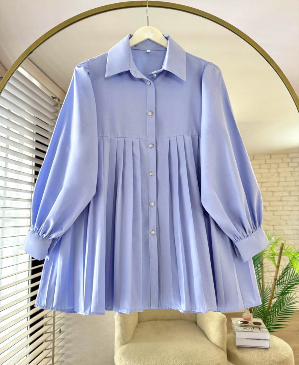 Pleat Bloom Chemise