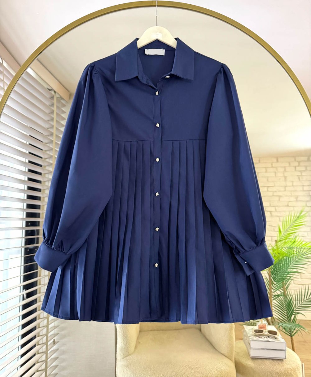 Pleat Bloom Chemise