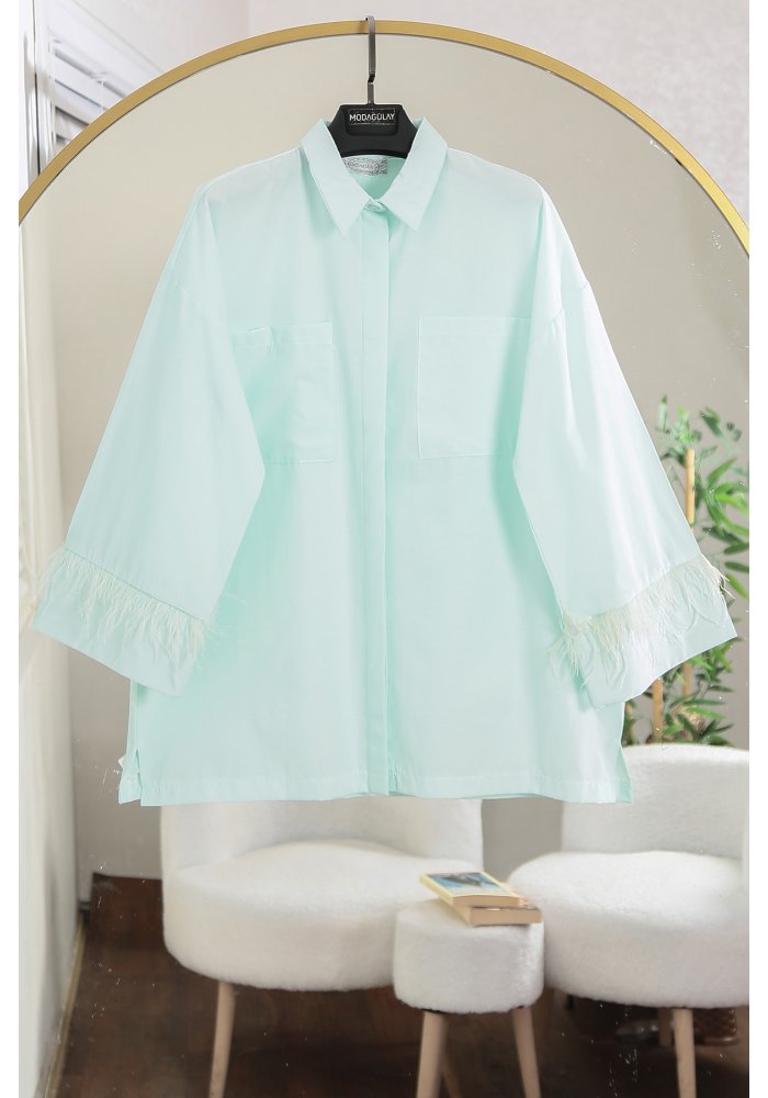 Feather Sleeved Chemise