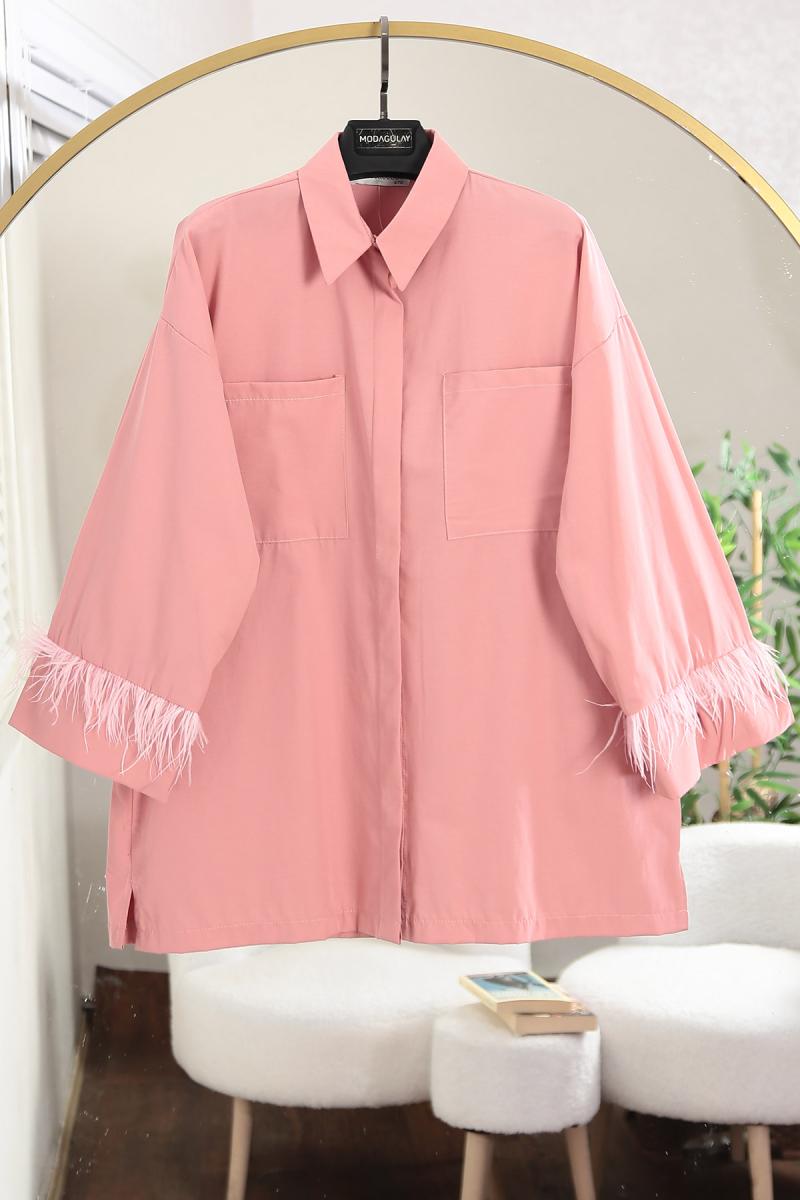 Feather Sleeved Chemise