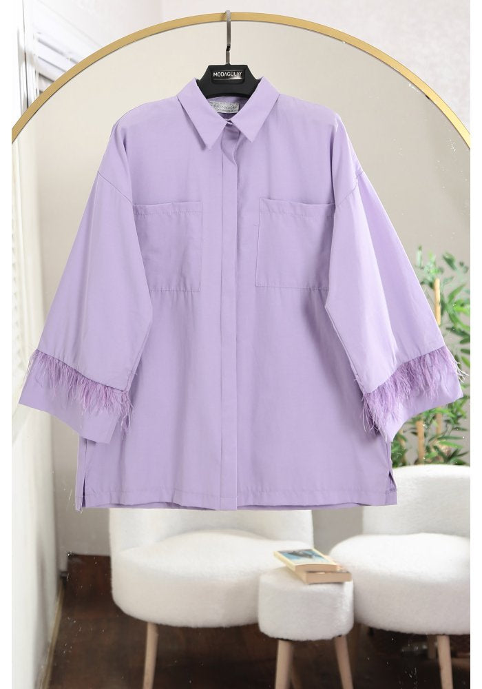 Feather Sleeved Chemise