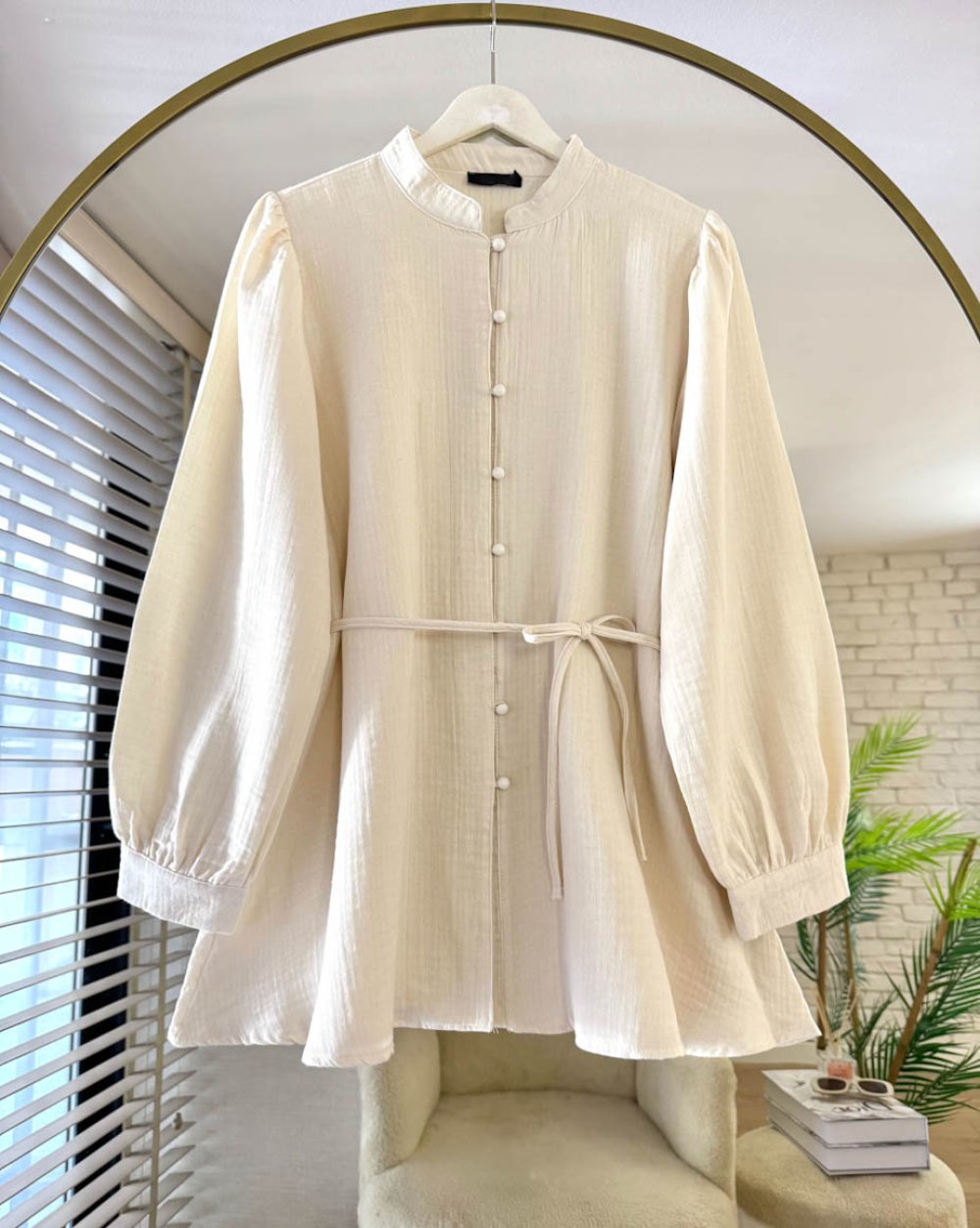 Buttoned Muslin Chemise
