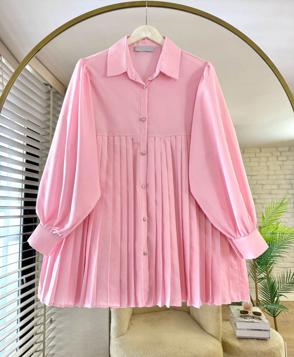 Pleat Bloom Chemise