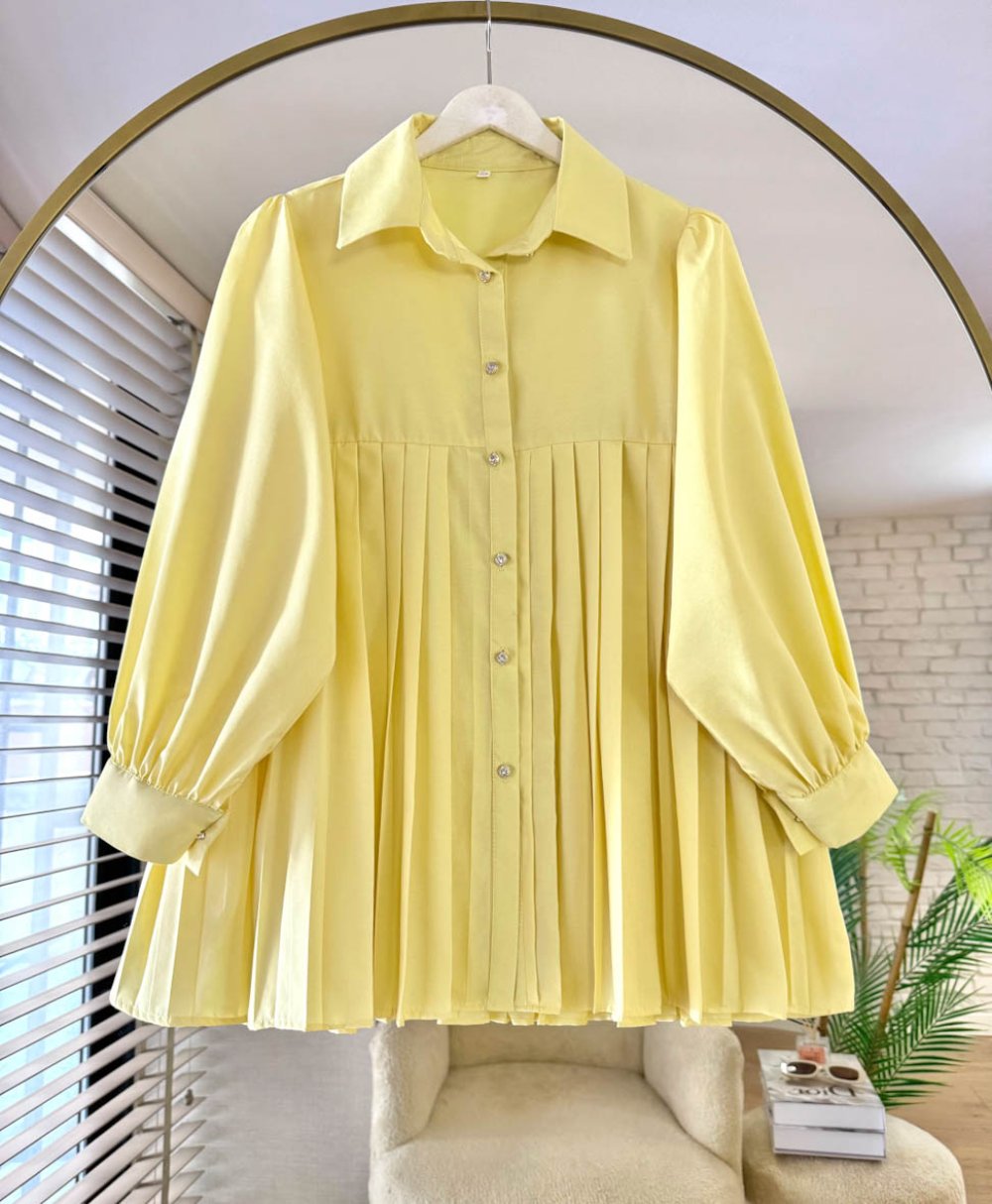 Pleat Bloom Chemise