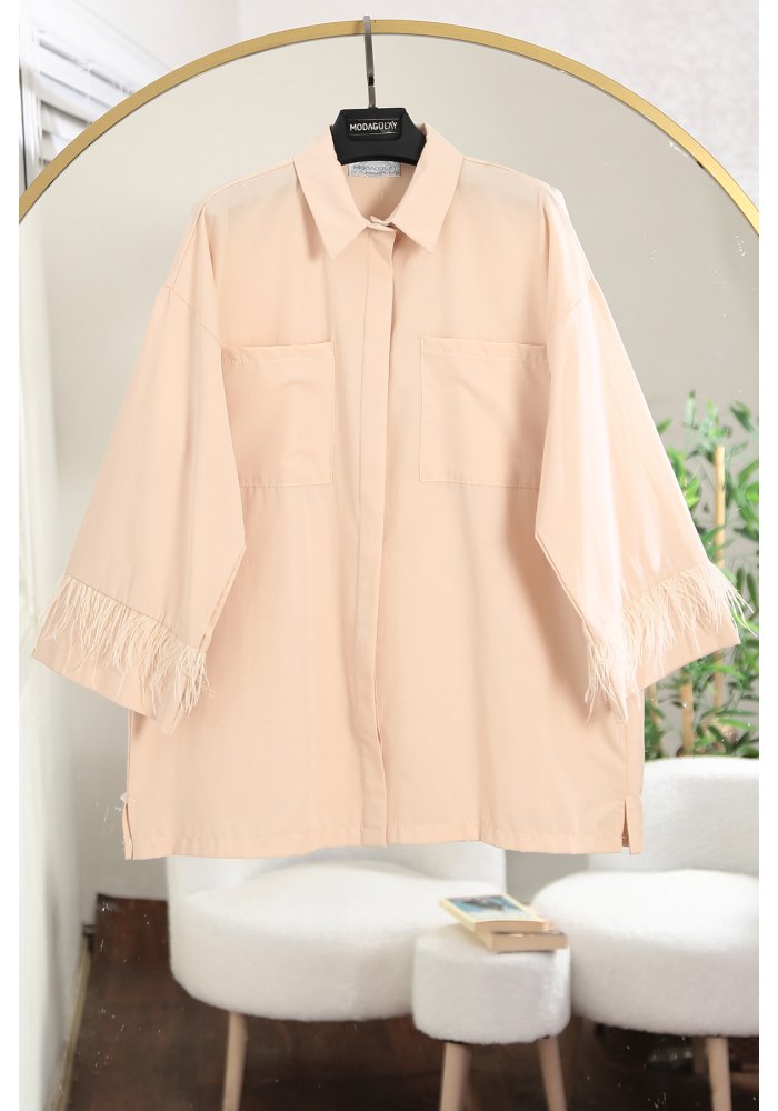 Feather Sleeved Chemise