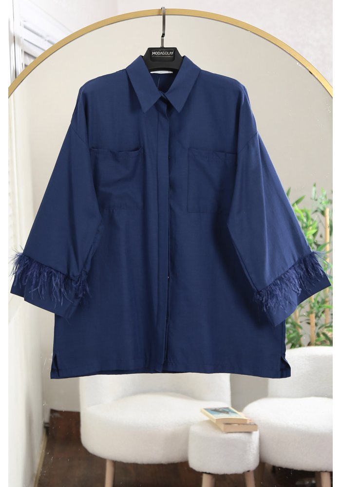 Feather Sleeved Chemise