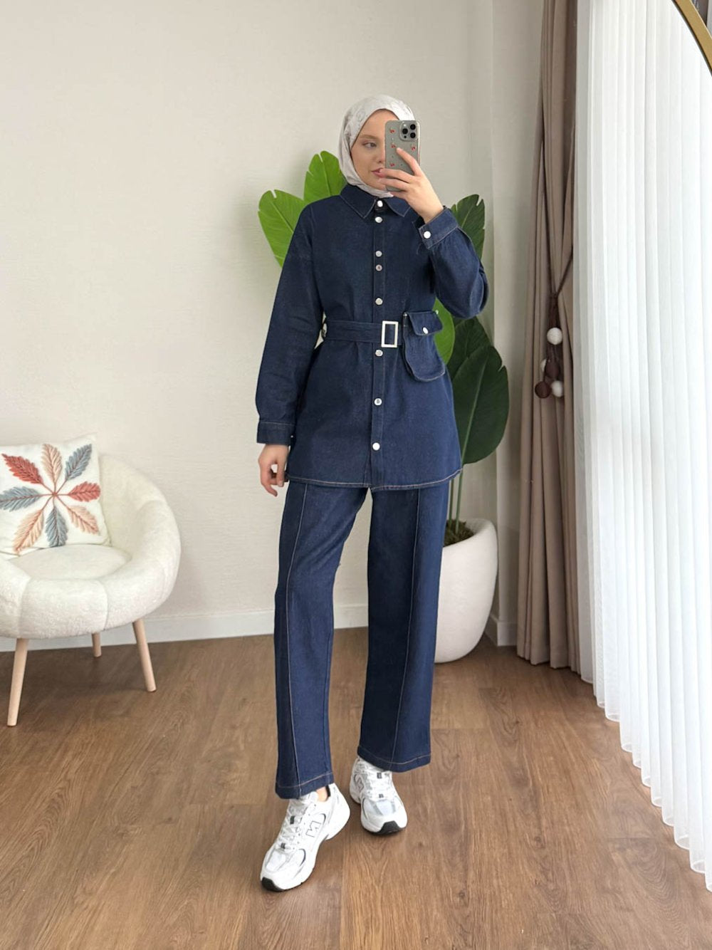 Jeans Belted Set